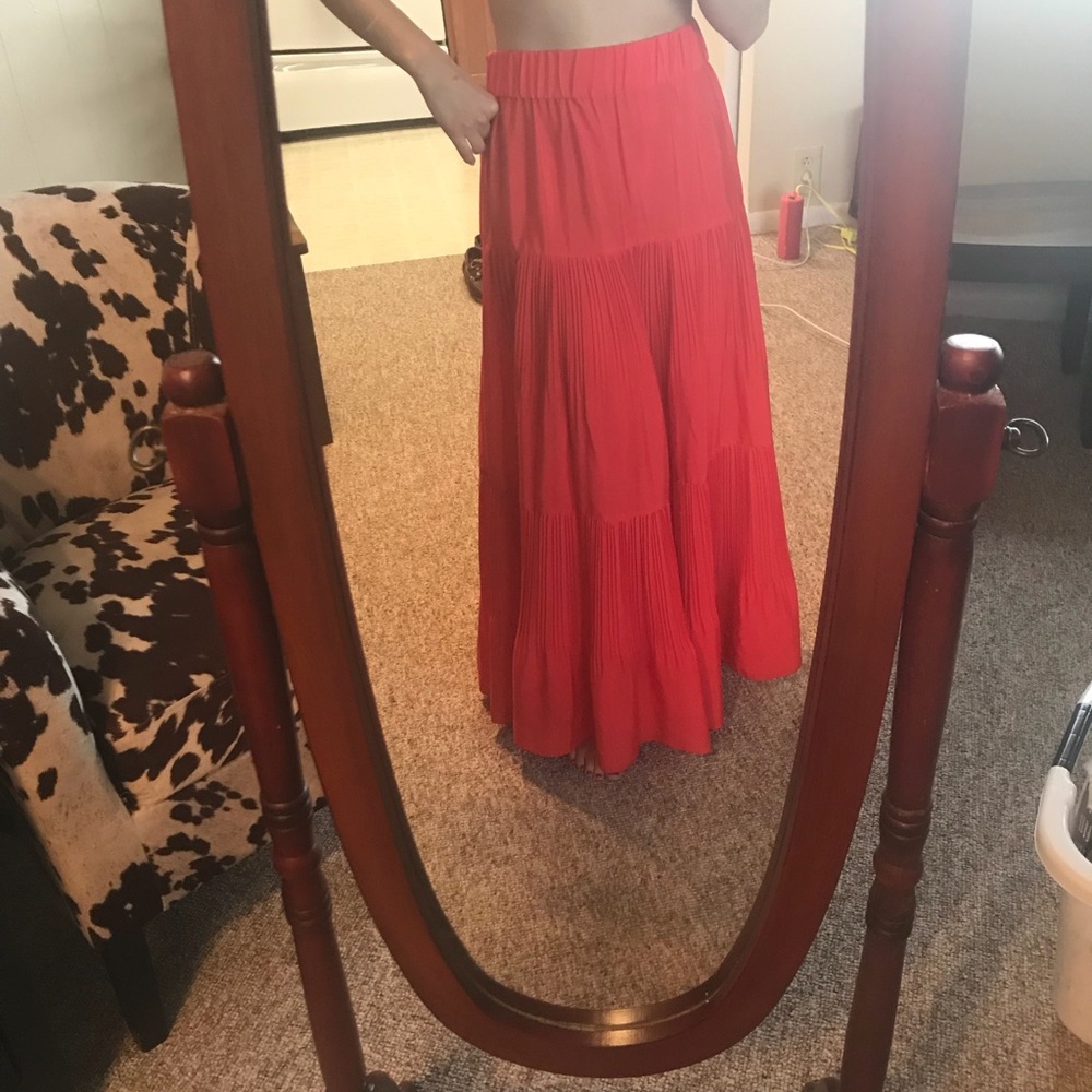 Outback Red vibrant Maxi skirt!